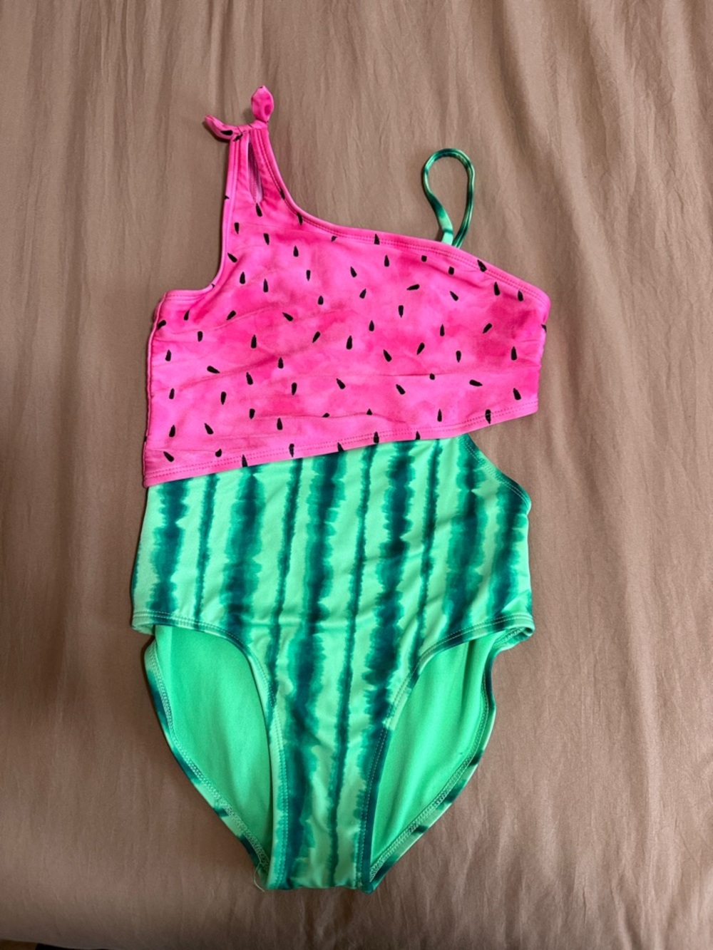 Cat & Jack Pink and Green Watermelon One-Piece Swimsuit